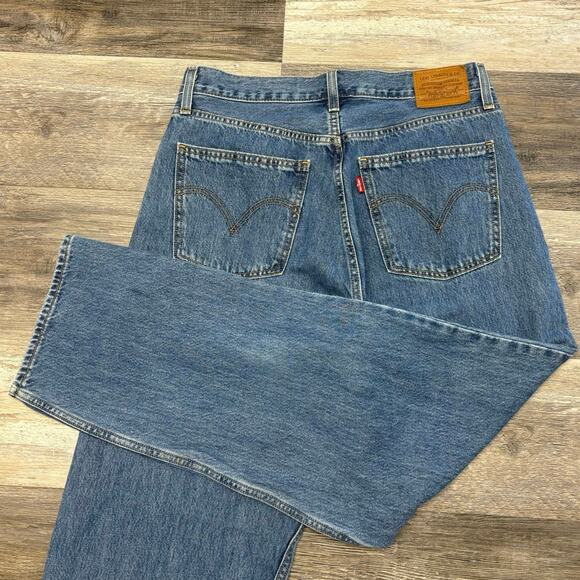 Levis 512 Red Tab Medium‎ Wash Blue Mens 30x29 Slim Fit Tapered Leg Denim Jeans - Picture 1 of 14